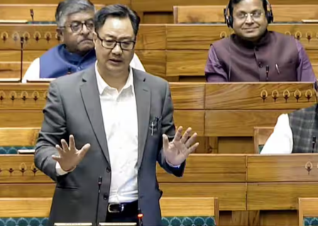 लोकसभा स्पीकर ओम बिरला के खिलाफ अविश्वास प्रस्ताव पर कब होगी बहस? किरेन रिजिजू ने बताया।